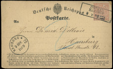 Markenausgaben
Norddeutscher Postbezirk
1869/72, 1/2 Groschen gezähnt, orange (leicht oxydiert) mit sehr sauberem Ra3 „CÖTHEN BAHNHOF 9 9“ auf Vordr...