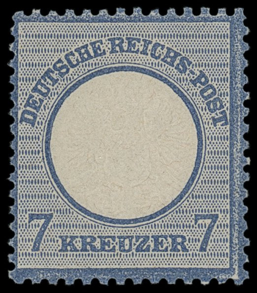 Brustschilde
Deutsches Reich
1872, Großer Brustschild: 7 Kreuzer ultramarin, p...