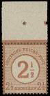 Brustschilde
Deutsches Reich
1874, 2 1/2 auf 2 1/2 Groschen rötlichbraun, farbfrisches Kabinettstück mit breitem Oberrand, dort mit Anlage-Punkten, ...