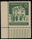 Ost-Sachsen
Deutschland nach 1945
1946, 6 + 44 (Pf) Wiederaufbau dunkelgraugrün mit der Abart: "Doppeldruck dunkelgraugrün auf olivgrün", unsigniert...