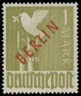 Berlin
Deutschland nach 1945
1949, 2 Pf bis 2 M Rotaufdruck, kompletter Satz in postfrischer Erhaltung und geprüft mit Fotoattest Hans-Dieter Schleg...