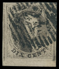 Belgien (Belgique, België)
Europa
1851, 10 Centimes Medaillon, farbfrisch und allseits besonders breit- bis überrandig (mit kleinem Bogenrand unten ...
