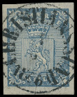 Norwegen (Norge, Noreg)
Europa
1855, 4 Skilling Landeswappen blau, allseits breitrandiges Luxusstück mit fast idealem K1 "CHRISTIANSSUND", rückseiti...