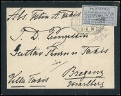 Austria
Europa
Portofreiheiten, Fürsten von Thurn und Taxis ca. 1910, Trauer-Briefkuvert der Fürstin von Thurn und Taxis an die gleichnamige Prinzes...