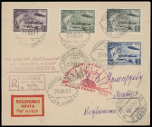 Sowjetunion (Cccp)
Europa
1931, zwei Zeppelinbriefe zur Polarfahrt 1931, einmal frankiert mit kompletten gezähntem Satz auf Einschreibebrief, einmal...