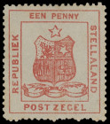 Stellaland
Britisch Commonwealth
1884, Een Penny Wappen mit Stern rot, farbfrische Marke in für diese Ausgabe hervorragender Zentrierung und großen ...