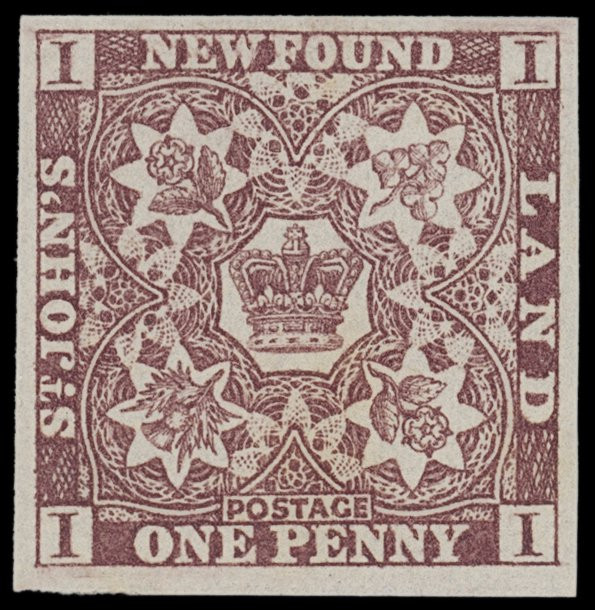 Neufundland
Britisch Commonwealth
1857, One Penny Heraldische Blumen von Großb...