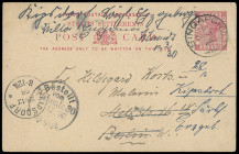 I. Straits Settlements
Britisch Commonwealth
1898, Singapur, drei Karten einer Korrespondenz nach Deutschland, dabei zwei Bildpostkarten-Ganzsachen,...