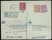 Polarpost
Britisch Commonwealth
1931, einer der berühmten Wilkins-Ellsworth-Briefe der "Trans-Arctic Submarine Expedition 1931" in Kombination USA/G...