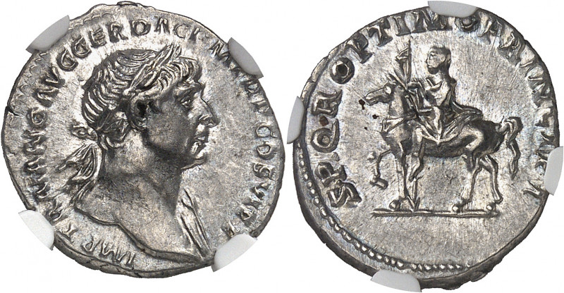 Trajan (98-117). Denier 112-113, Rome.
Av. IMP TRAIANO AVG GER DAC IMP PP COS V...