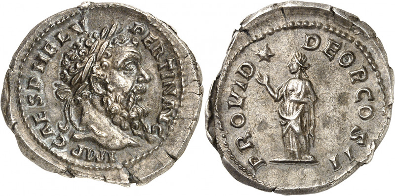 Pertinax (192-193). Denier 193, Rome.
Av. IMP CAES P HELV PERTIN AVG. Buste lau...