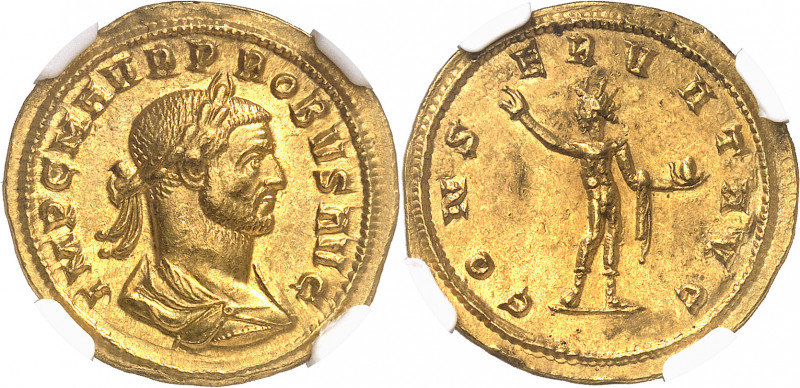 Probus (276-282). Aureus 281, Cyzique.
Av. IMP C M AVR PROBVS AVG. Buste lauré,...