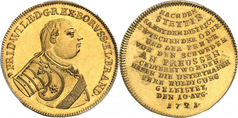 Prusse, Frédéric-Guillaume Ier (1713-1740). Module de 8 ducats, pour le second t...