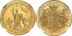 Speyer (évêché de), August von Limburg-Styrum (1770-1797). Ducat, aspect Flan bruni (Prooflike) 1770, AS.
Av. AVGVSTVS D: G. EP: SP. S. R. I. P. ET. ...