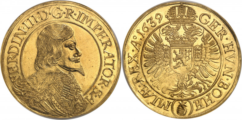 Bohème, Ferdinand III (1637-1657). 10 ducats 1639, Prague.
Av. FERDIN. III. D. ...