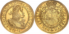 Léopold Ier (1657-1705). 5 ducats 1669, Graz.
Av. LEOPOLDVS. - .D. G. R. I. S. A. G. H. ET. B. REX (date). Buste lauré, drapé et cuirassé, à droite. ...