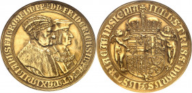 Saint-Empire romain (962-1806). Médaille d’or, dite médaille juive de Prague (Prague Jewish medal - Judenmedaille), Frédéric III et Maximilien Ier ND ...