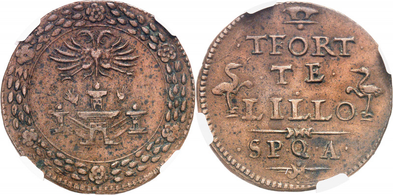 Brabant (duché de), Philippe II (1555-1598). Jeton du Fort Lillo ND (1584), Anve...