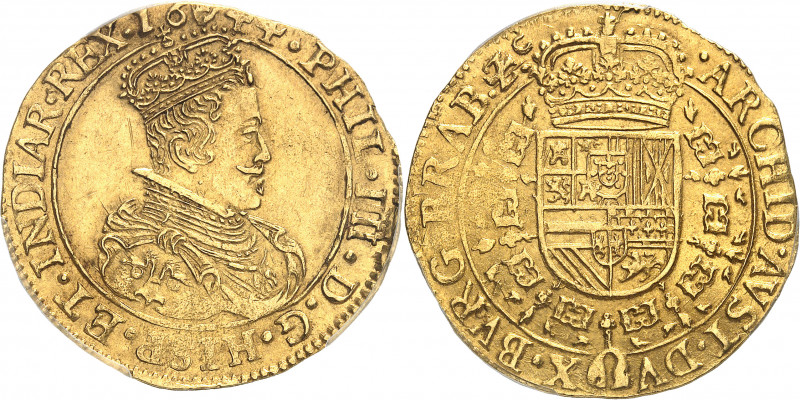 Brabant (duché de), Philippe IV (1621-1665). Double souverain d'or 1644, Anvers....