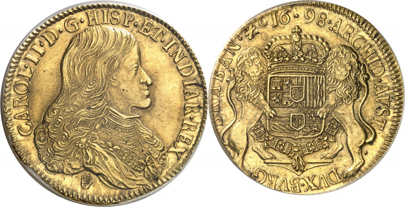Brabant (duché de), Charles II (1665-1700). 8 souverains 1698, Anvers.
Av. CARO...
