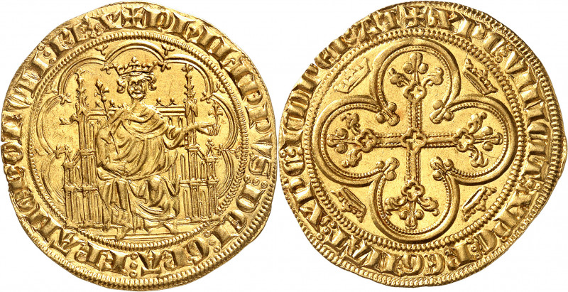 Philippe IV le Bel (1285–1314). Chaise d’or ND (22 août 1303).
Av. + PHILIPPVS:...