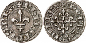 Philippe VI (1328-1350). Piéfort du double parisis, 2e type ND (1341).
Av. + PHILIPPVS: REX. Fleur de lis. Rv. + MONETA: DVPLEX. Croix fleurdelisée a...