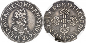 Henri IV (1589-1610). Piéfort de poids quadruple de l’essai du quart de franc, Tranche inscrite en relief : PERENNITATI* PRINCIPIS* GALLIÆ* RESTITVRIS...