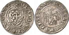 Valence et Die, Guillaume de Roussillon (1297-1331). Petit gros d‘argent hybride ND (1297-1331), Die.
Av. +x GVILLSx EPSx ETx COMESx. Écu aux armes m...