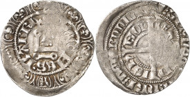Bar (duché de), Henri IV (1336-1344). Gros à la couronne ND (1337-1338), Saint-Mihiel.
Av. (H.) COMES. BARRI. Châtel tournois surmonté d’une couronne...