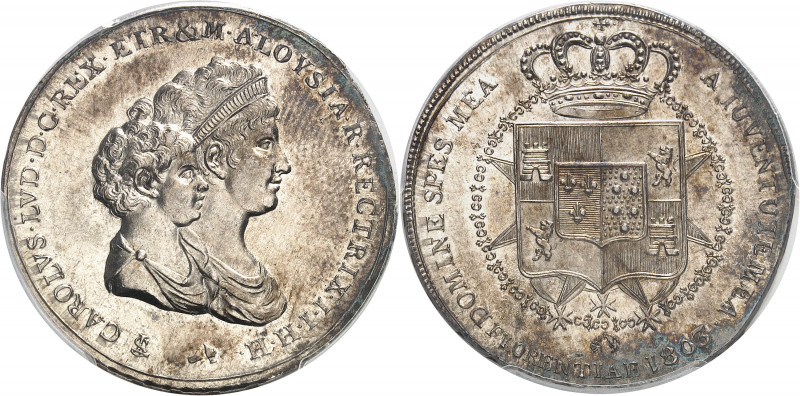 Étrurie (royaume d’), Charles-Louis et Marie-Louise (1803-1807). 1/2 dena de 5 l...
