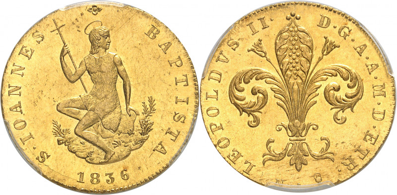 Étrurie (Grand-duché d’), Léopold II (1824-1859). Ruspone 1836, Florence.
Av. L...
