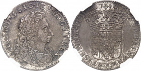 Savoie, Victor-Amédée II, roi de Sicile (1713-1718). Lira 2e type 1718, Turin.
Av. VIC. AM. D. G. SIC. IER. ET. CYP. REX. Buste cuirassé à droite. Rv...