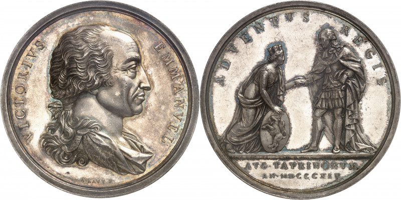 Savoie-Sardaigne, Victor-Emmanuel Ier (1814-1821). Médaille, retour de Victor-Em...