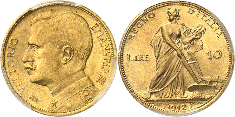 Victor-Emmanuel III (1900-1946). Coffret original avec 10, 20, 50 et 100 lire OR...