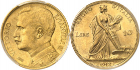 Victor-Emmanuel III (1900-1946). Coffret original avec 10, 20, 50 et 100 lire OR pour l’ESPOSIZIONE INTERNAZIONALE AGRICOLA INDUSTRIALE 1912, R, Rome....
