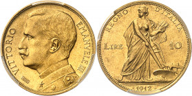 Victor-Emmanuel III (1900-1946). 10 lire 1912, R, Rome.
Av. VITTORIO EMANVELE III. Buste à gauche de Victor-Emmanuel III. Rv. REGNO D’ITALIA / LIRE -...