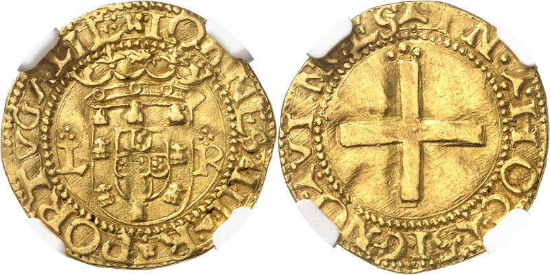 Jean III (1521-1557). Cruzado ND (après 1537), Lisbonne.
Av. IOANES. III. R. PO...