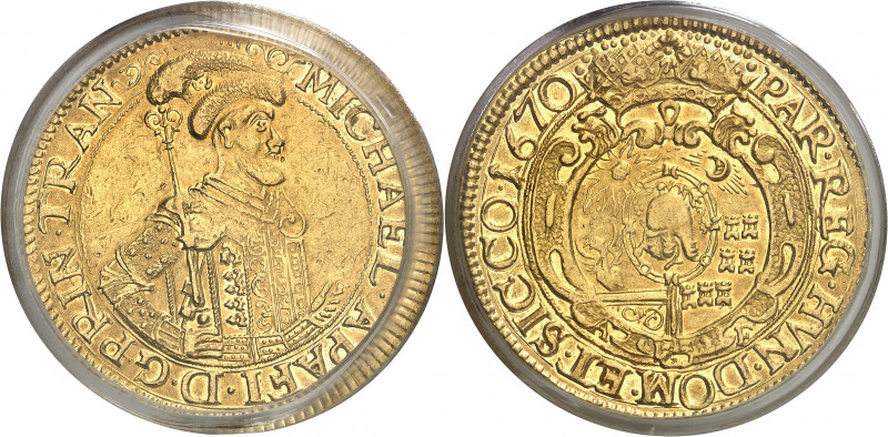 Transylvanie, Michel Apafi Ier (1661-1690). 10 ducats 1670, AF Făgăraș (Arx Foga...