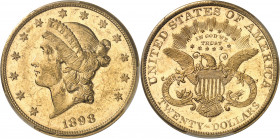 République fédérale des États-Unis d’Amérique (1776-à nos jours). 20 dollars Liberty 1898, S, San Francisco.
Av. ************* Tête de la Liberté à g...