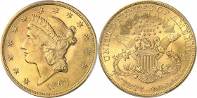République fédérale des États-Unis d’Amérique (1776-à nos jours). 20 dollars Liberty 1904, Philadelphie.
Av. ************* Tête de la Liberté à gauch...