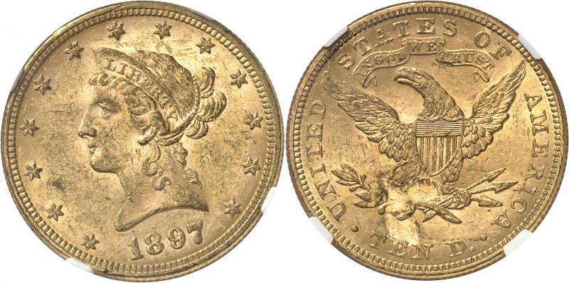 République fédérale des États-Unis d’Amérique (1776-à nos jours). 10 dollars Lib...