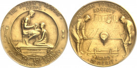 République fédérale des États-Unis d’Amérique (1776-à nos jours). Médaille d’or, prix du mérite de l’American Foundrymen’s Society, à Albert Portevin ...