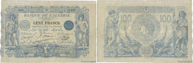 Country : ALGERIA 
Face Value : 100 Francs  
Date : 15 septembre 1911 
Period/Pr...