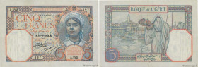 Country : ALGERIA 
Face Value : 5 Francs  
Date : 14 mai 1929 
Period/Province/Bank : Banque de l'Algérie 
Catalogue reference : P.77a 
Additional ref...