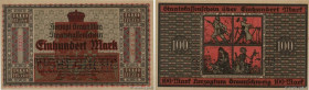 Country : GERMANY 
Face Value : 100 Mark  
Date : 15 octobre 1918 
Period/Province/Bank : Émission de nécessité - Notgeld 
French City : Braunschweig ...