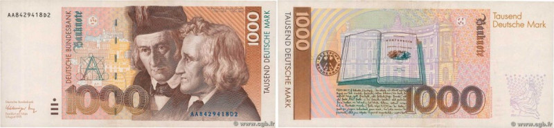 Country : GERMAN FEDERAL REPUBLIC 
Face Value : 1000 Deutsche Mark  
Date : 01 a...