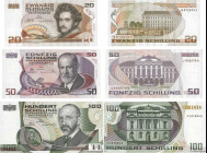 Country : AUSTRIA 
Face Value : 20, 50 et 100 Schilling Lot 
Date : 1984-1986 
Period/Province/Bank : République, Banque Nationale autrichienne 
Catal...