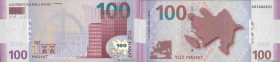 Country : AZERBAIJAN 
Face Value : 100 Manat  
Date : 2005 
Period/Province/Bank : République d'Azerbaidjan, Banque Milli 
Catalogue reference : P.30a...