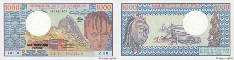 Country : CAMEROON 
Face Value : 1000 Francs  
Date : 01 janvier 1982 
Period/Pr...