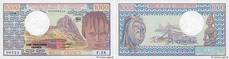 Country : CAMEROON 
Face Value : 1000 Francs  
Date : 01 janvier 1983 
Period/Pr...